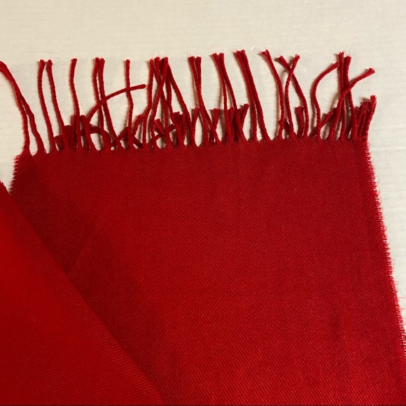 Cejon Woven Red Fringe Scarf - Picture 3 of 7
